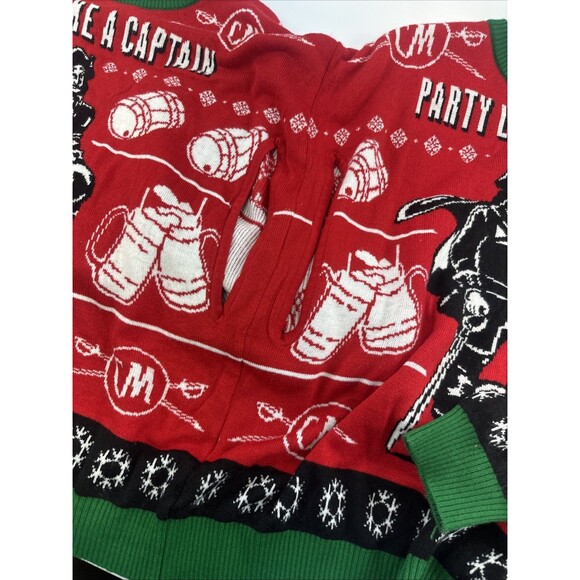 Captain Morgan 4 Person Christmas Sweater Novelty Pullover Knit Adult One Size - Picture 8 of 16